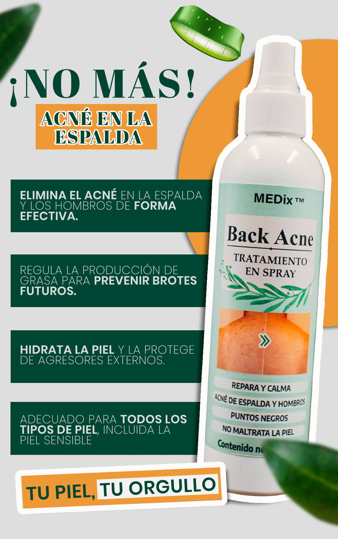 Aerosol para tratamiento en la espalda MEDix Beauty Secret
